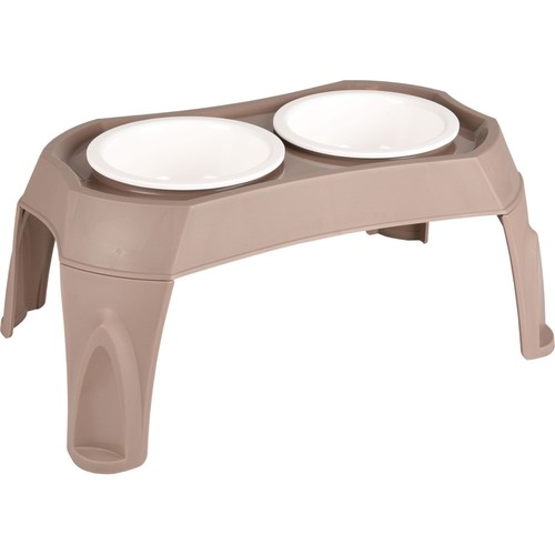 Gamelle double sur pieds mangi - pieds,